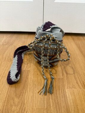 Mini Handmade Crochet Bucket Colombian Bag